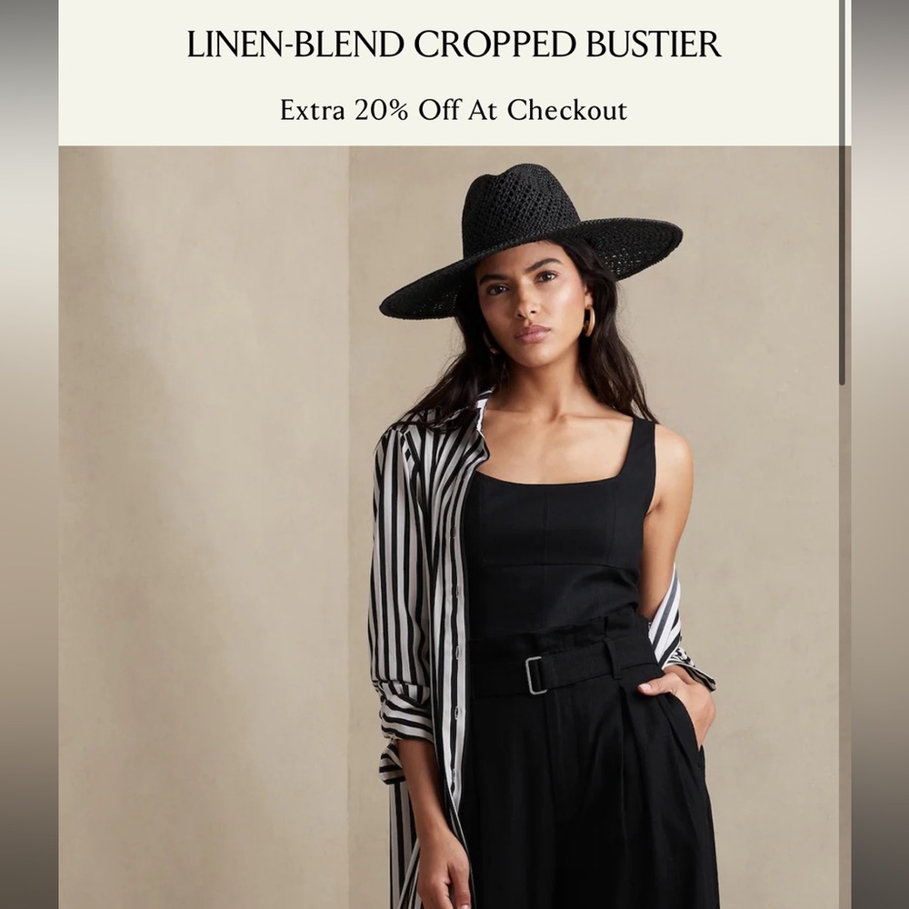Banana Republic Factory Linen Blend Crop Bustier